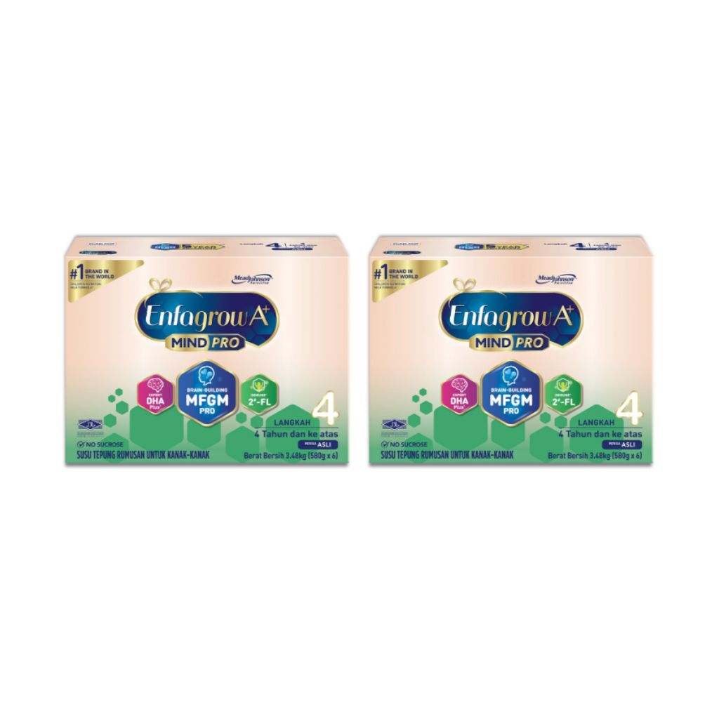 (Bundle of 2) Enfagrow MindPro A+ Stage 4 Milk Powder (1-3Y) 3.48kg