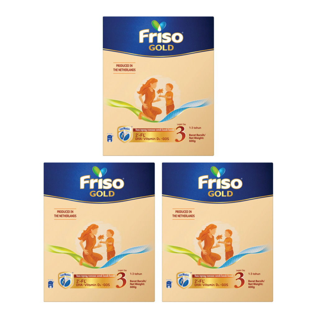 (Bundle of 3) Friso Gold 2'-FL' Step 3 (1 - 3 years) 1.2kg
