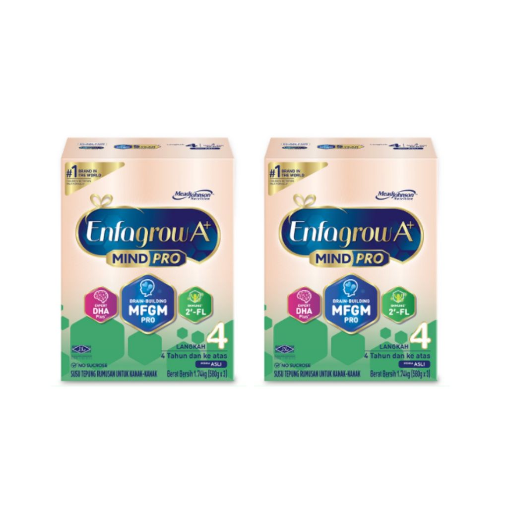 (Bundle of 2) Enfagrow MindPro A+ Stage 4 Milk Powder 1.74kg