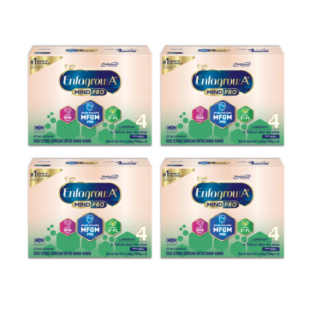 (Bundle of 2) Enfagrow MindPro A+ Stage 4 Milk Powder (1-3Y) 3.48kg