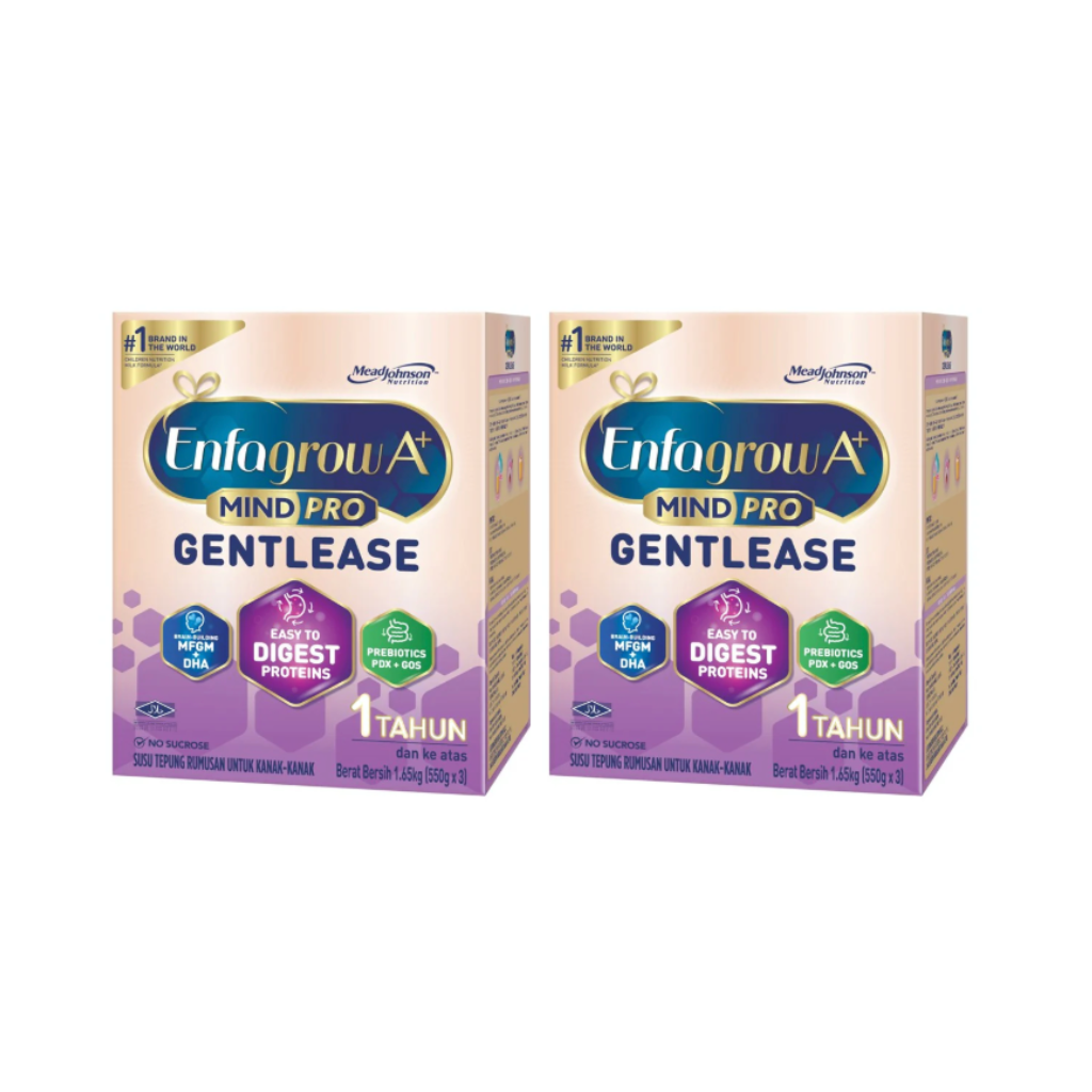 🍼 (Bundle of 2) Enfagrow MindPro Gentlease Stage 1 Milk Powder 1.65kg