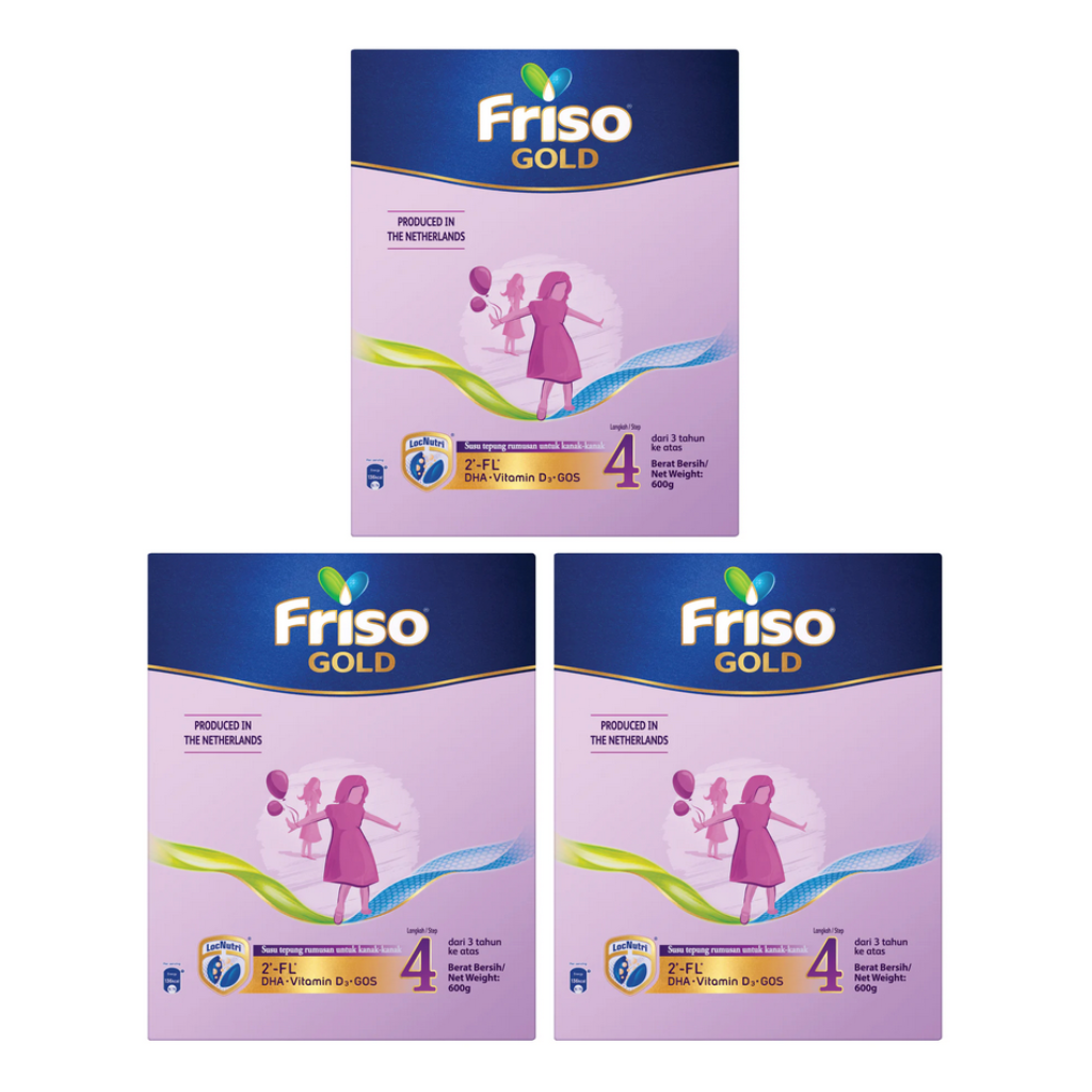 (Bundle of 2) Friso Gold 2'-FL' Step 4 (3+ years) 1.2kg