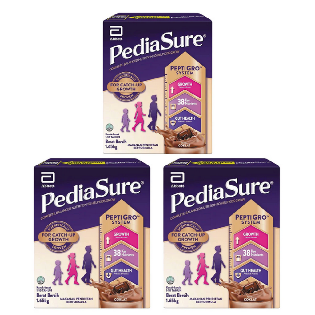 (Bundle of 2) PediaSure PeptiGro 1.65kg Chocolate/Vanilla (1 - 10 years)