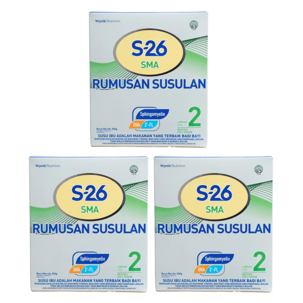 (Bundle of 3) S-26 SMA Step 2 (6-18 months) 550g