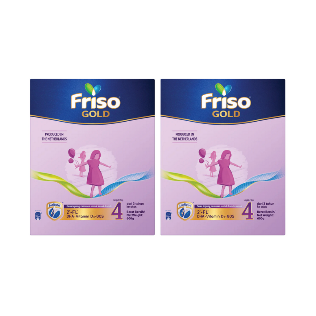 (Bundle of 2) Friso Gold 2'-FL' Step 4 (3+ years) 1.2kg