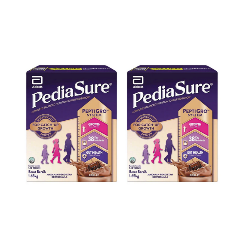 (Bundle of 2) PediaSure PeptiGro 1.65kg Chocolate/Vanilla (1 - 10 years)